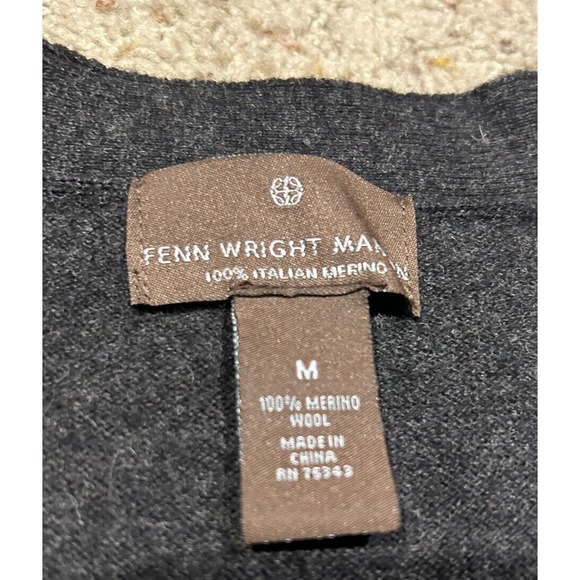 Fenn Wright Manson size M women's 100% Merino Wool Cardigan Sweater GRAY Y22 - Picture 4 of 7